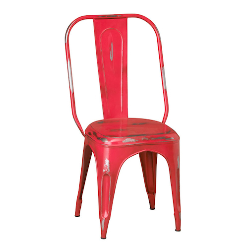 French café chair in antique red .jpg